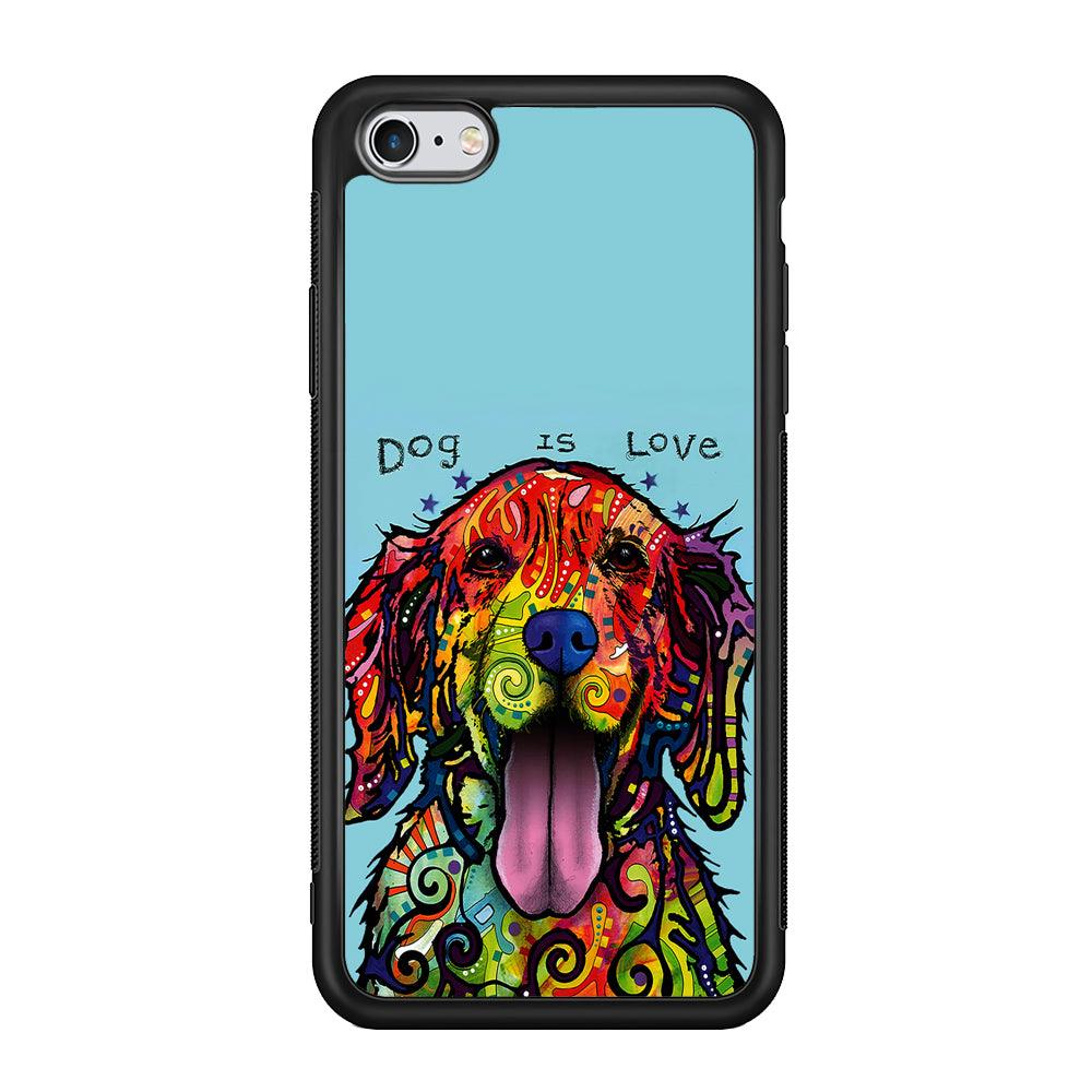 Dog is Love Painting Art iPhone 6 | 6s Case-Phone Case-Rubber Black (2D Case)-Altracase