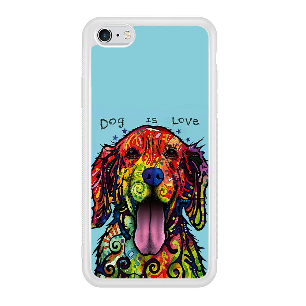 Dog is Love Painting Art iPhone 6 | 6s Case-Phone Case-Rubber White (2D Case)-Altracase