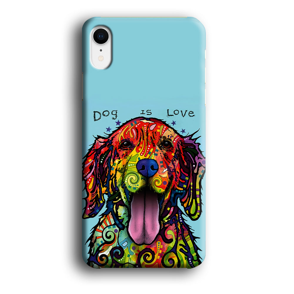 Dog is Love Painting Art iPhone XR Case-Phone Case-3D Case-Altracase