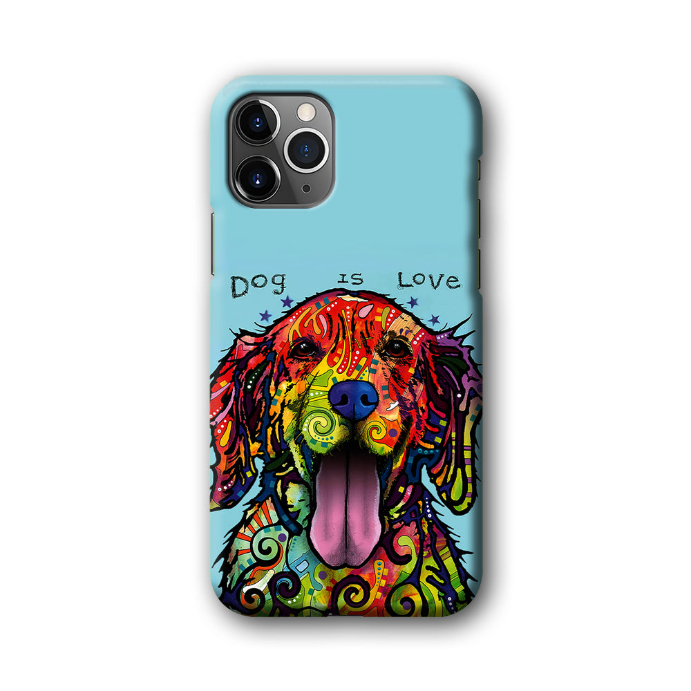 Dog is Love Painting Art iPhone 11 Pro Max Case-Phone Case-3D Case-Altracase