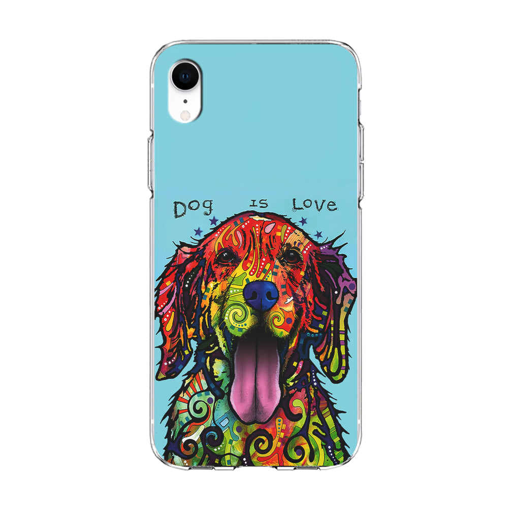 Dog is Love Painting Art iPhone XR Case-Phone Case-Clear Soft Case-Altracase