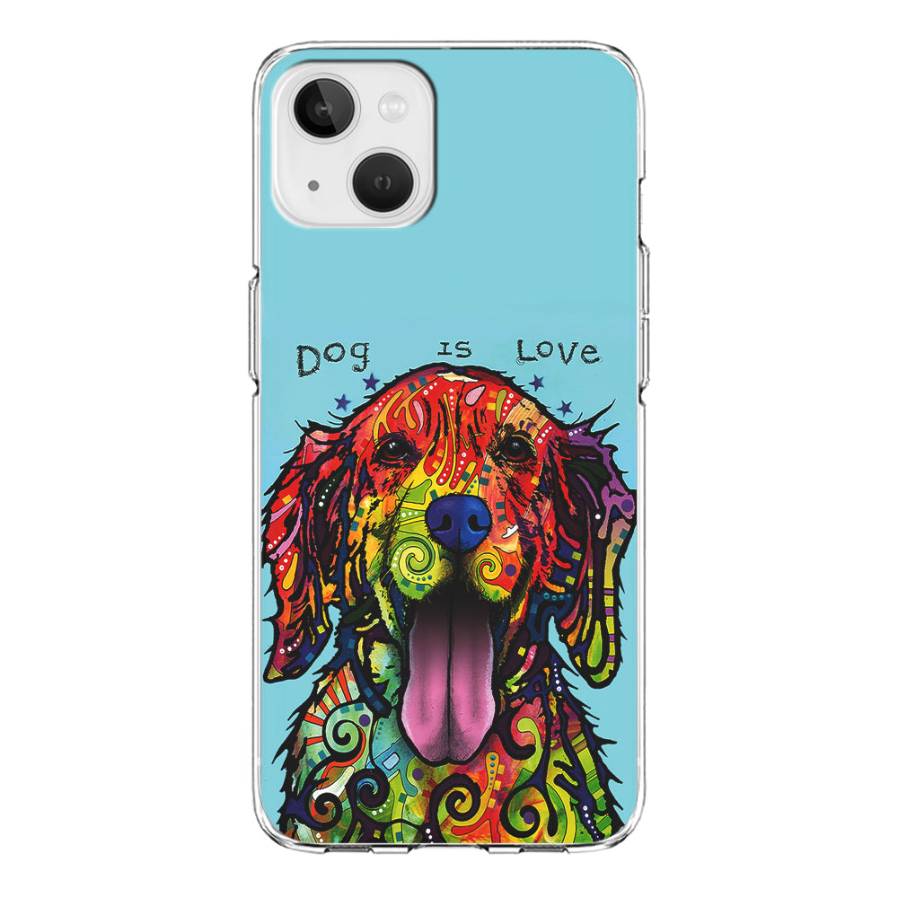 Dog is Love Painting Art iPhone 13 Mini Case-Phone Case-Clear Soft Case-Altracase