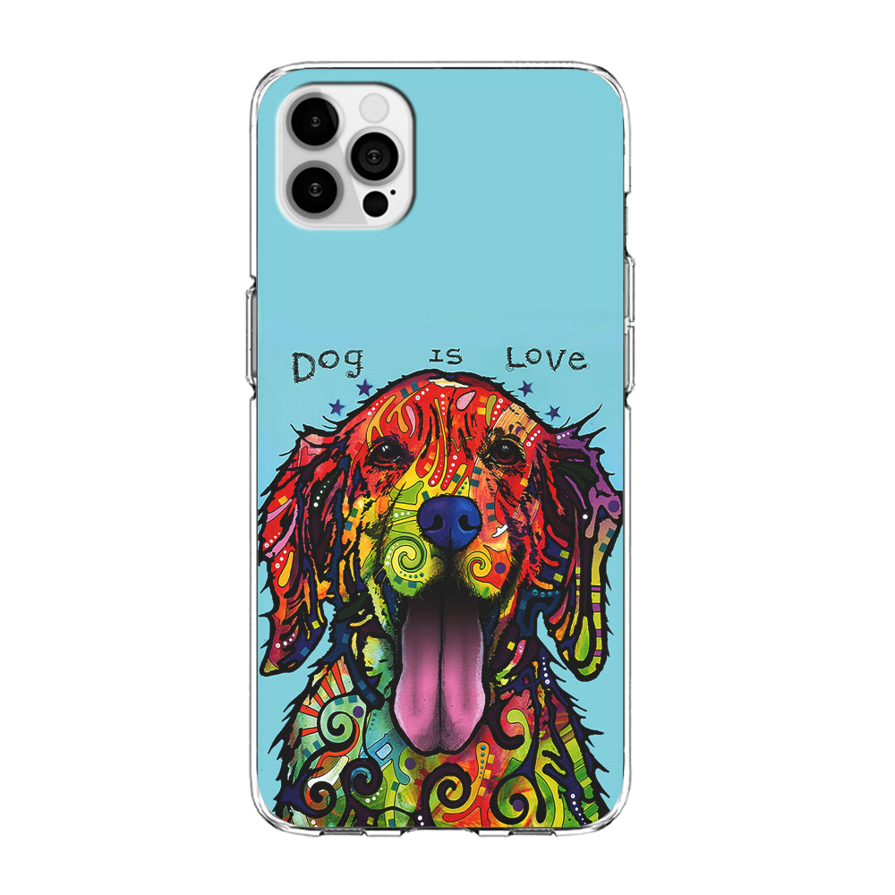 Dog is Love Painting Art iPhone 15 Pro Max Case-Phone Case-Clear Soft Case-Altracase