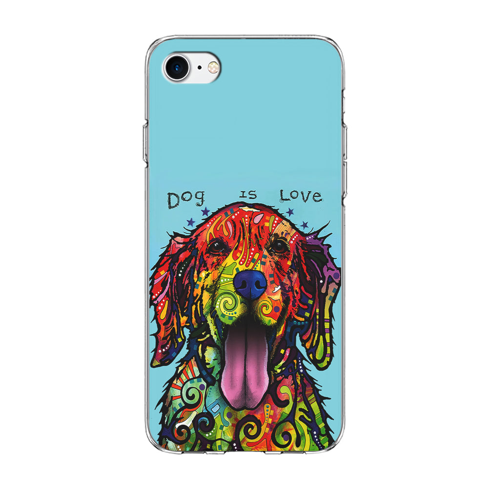 Dog is Love Painting Art iPhone 7 Case-Phone Case-Clear Soft Case-Altracase