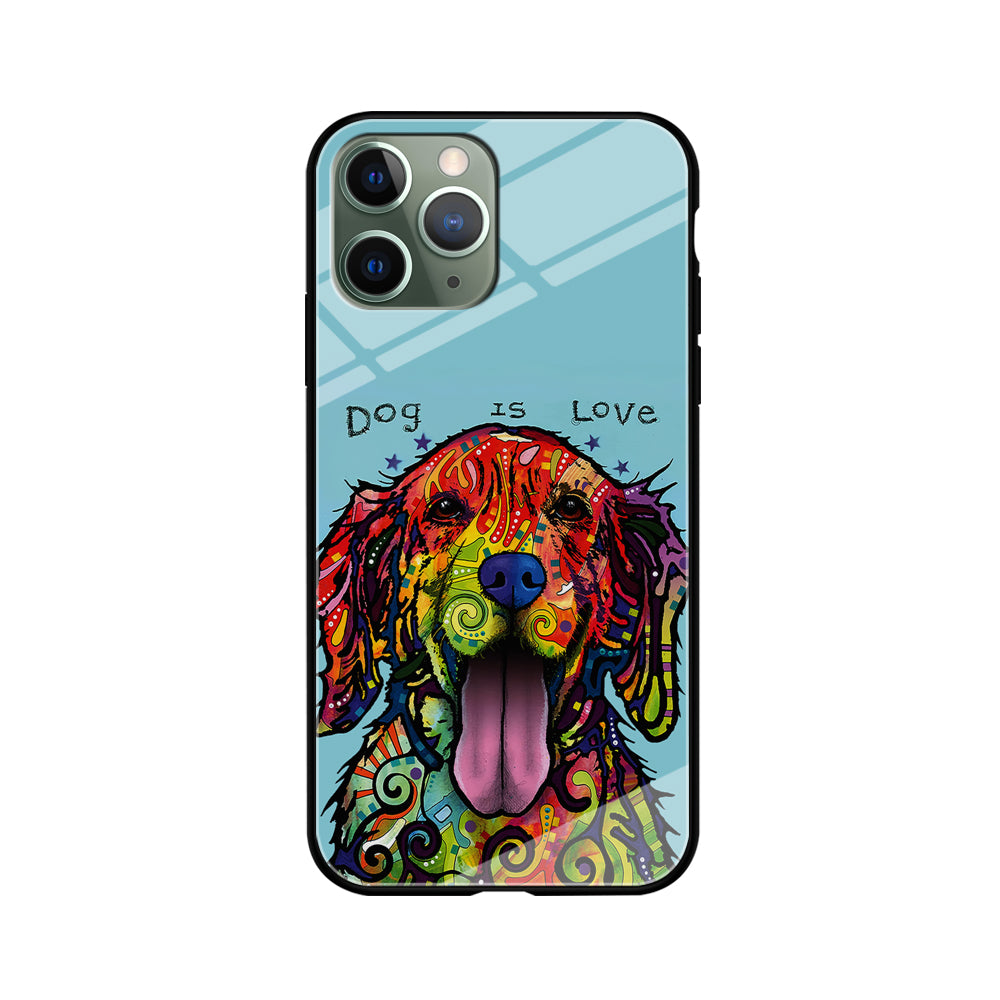 Dog is Love Painting Art iPhone 11 Pro Case-Phone Case-Tempered Glass Case-Altracase