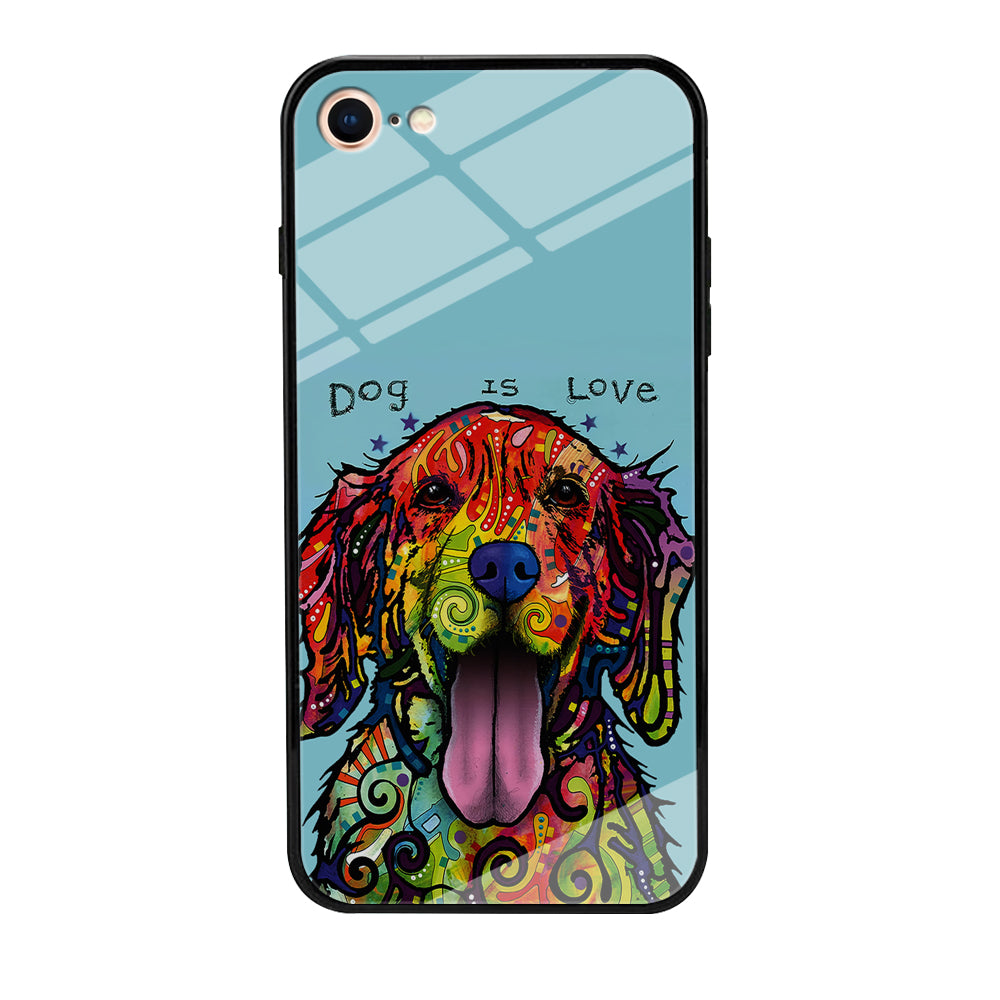 Dog is Love Painting Art iPhone 7 Case-Phone Case-Tempered Glass Case-Altracase