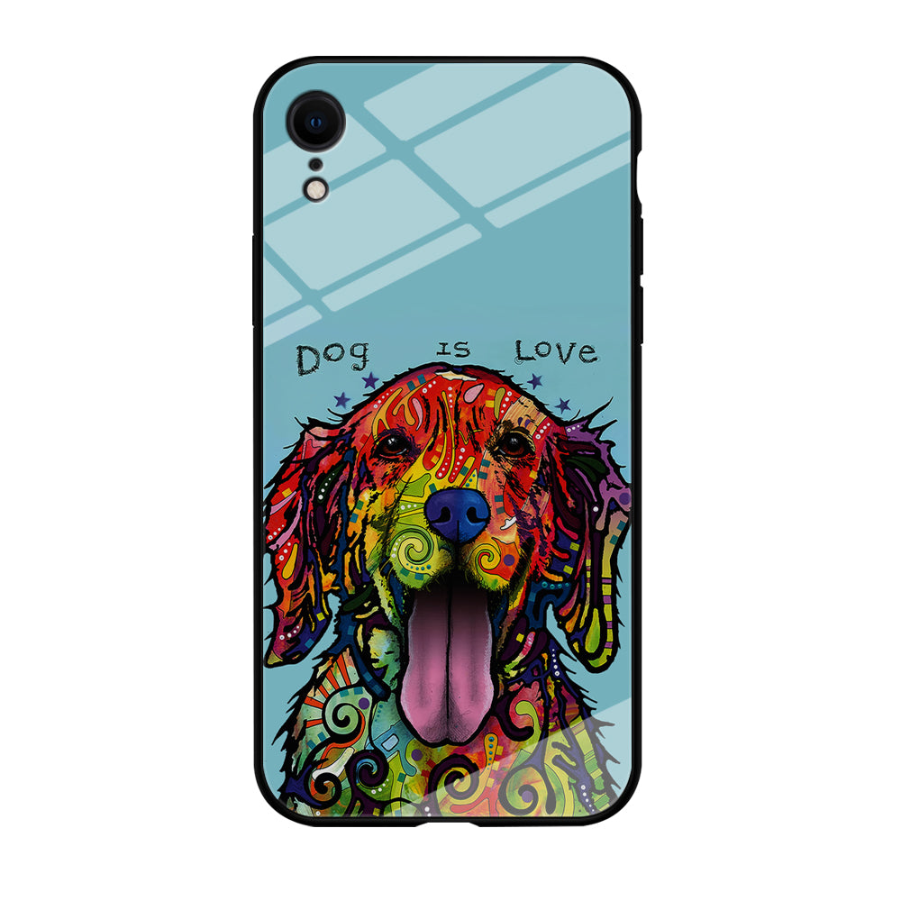 Dog is Love Painting Art iPhone XR Case-Phone Case-Tempered Glass Case-Altracase