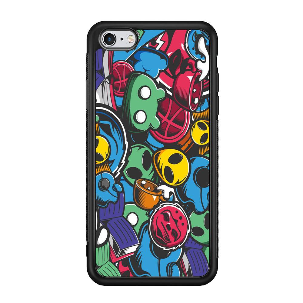 Doodle 001 iPhone 6 | 6s Case-Phone Case-Rubber Black (2D Case)-Altracase