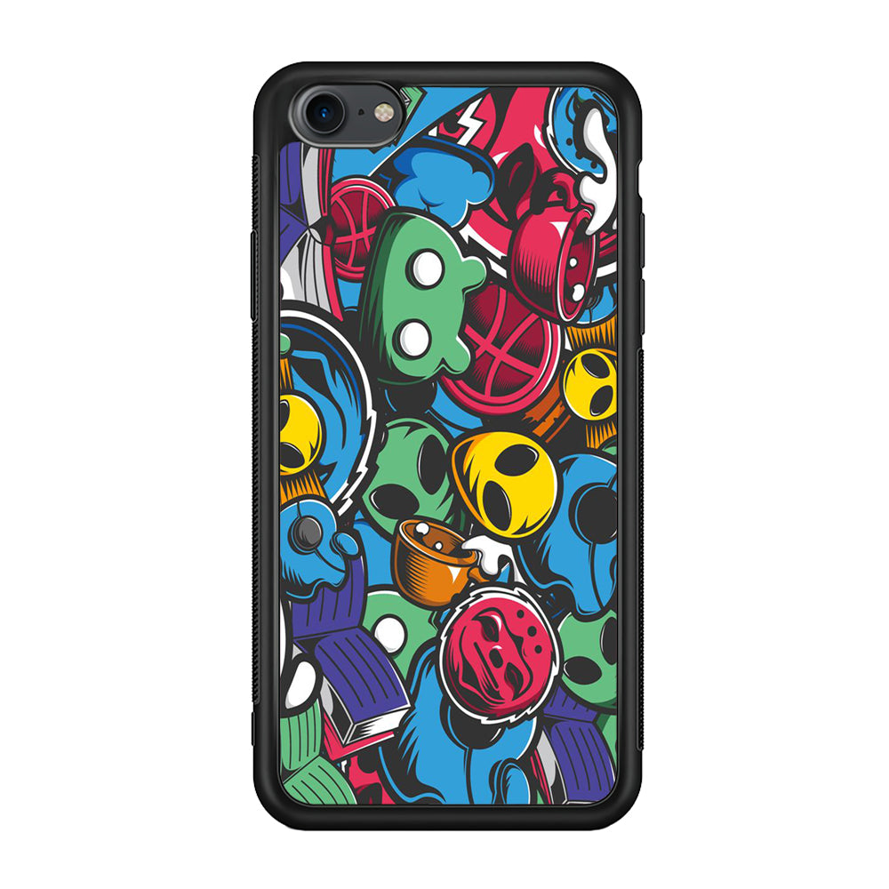 Doodle 001 iPhone 7 Case-Phone Case-Rubber Black (2D Case)-Altracase