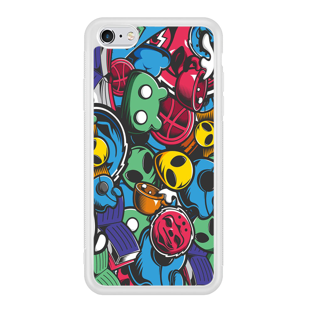 Doodle 001 iPhone 6 Plus | 6s Plus Case-Phone Case-Rubber White (2D Case)-Altracase
