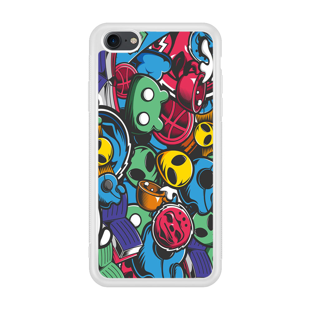 Doodle 001 iPhone 7 Case-Phone Case-Rubber White (2D Case)-Altracase