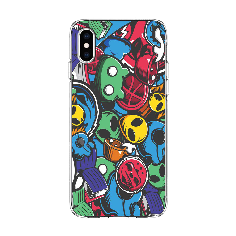 Doodle 001 iPhone Xs Case-Phone Case-Clear Soft Case-Altracase