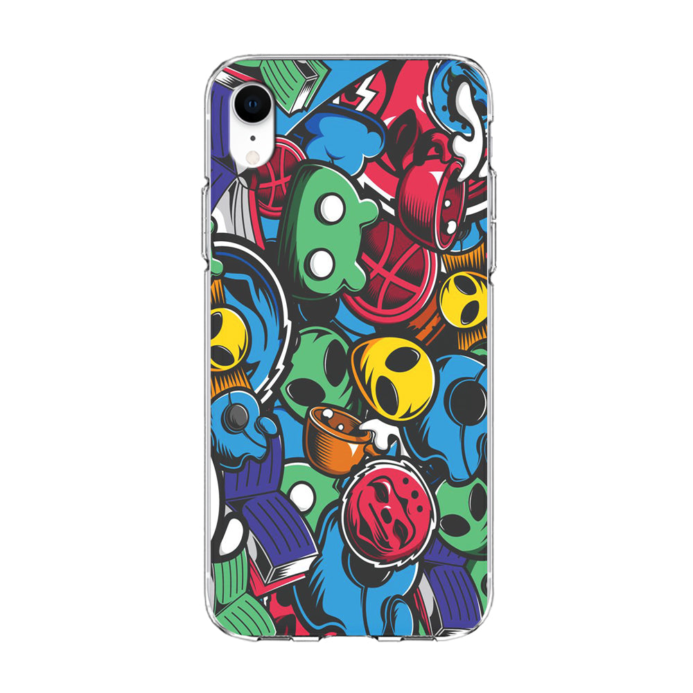 Doodle 001 iPhone XR Case-Phone Case-Clear Soft Case-Altracase