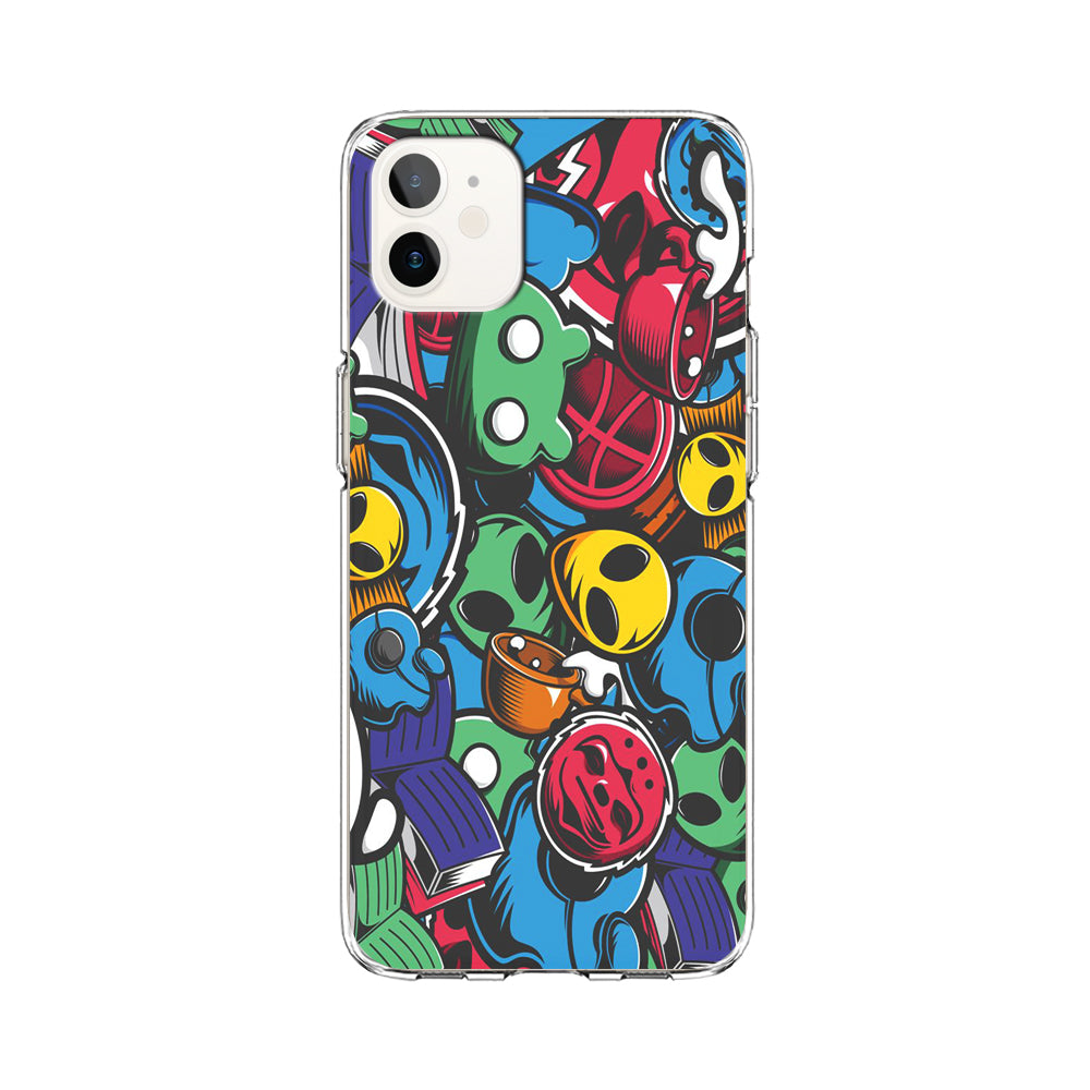 Doodle 001 iPhone 12 Case-Phone Case-Clear Soft Case-Altracase