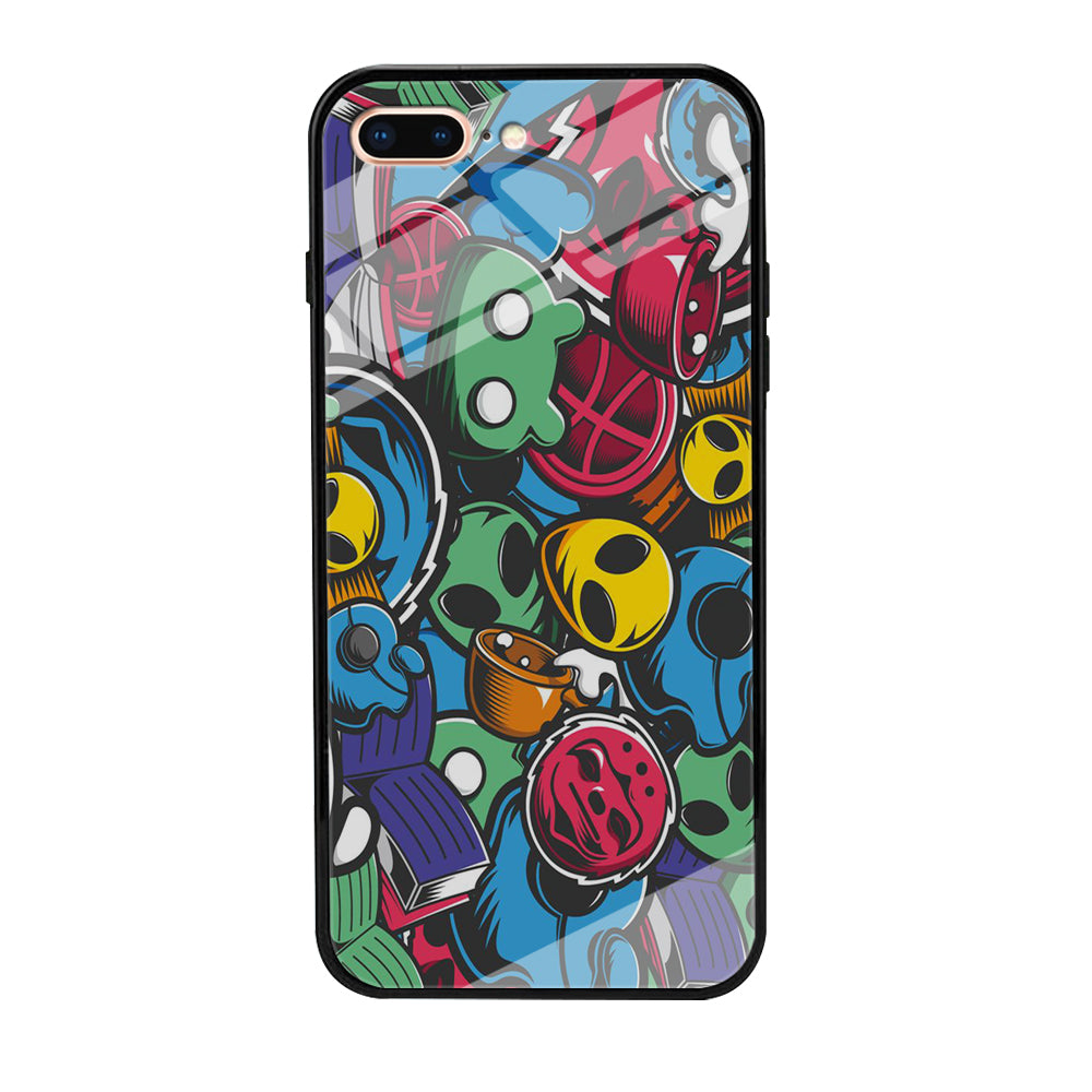 Doodle 001 iPhone 8 Plus Case-Phone Case-Tempered Glass Case-Altracase