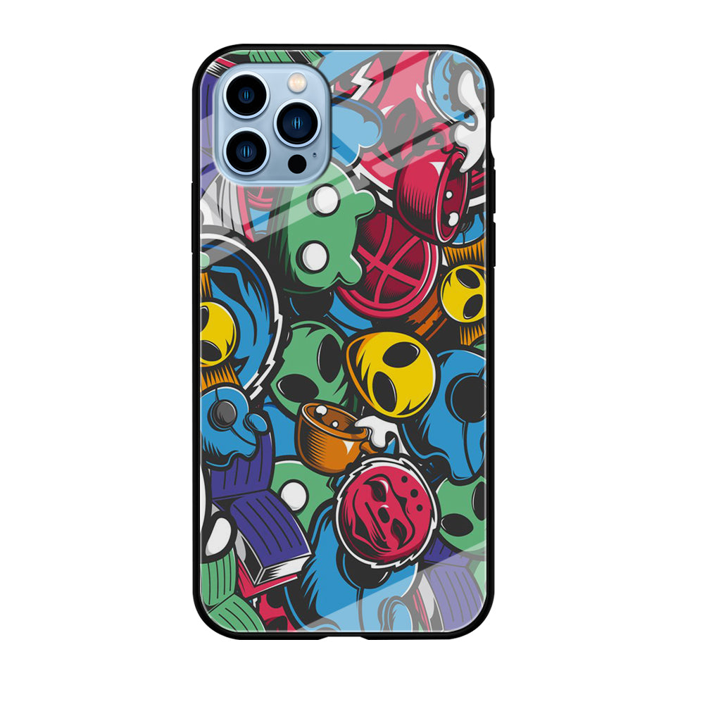 Doodle 001 iPhone 12 Pro Max Case-Phone Case-Tempered Glass Case-Altracase