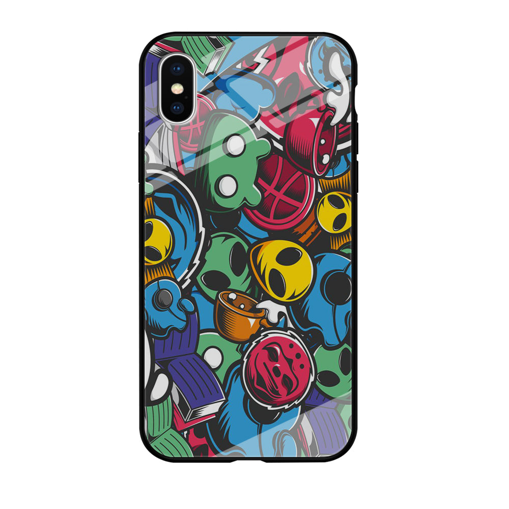 Doodle 001 iPhone Xs Case-Phone Case-Tempered Glass Case-Altracase