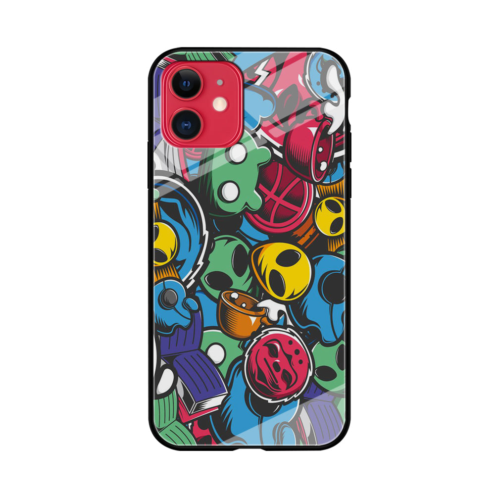 Doodle 001 iPhone 11 Case-Phone Case-Tempered Glass Case-Altracase