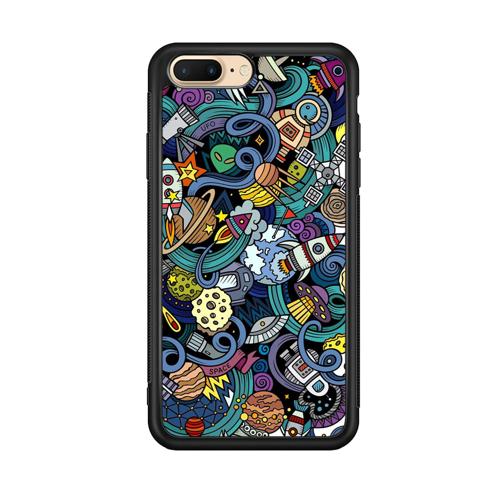 Doodle 002 iPhone 8 Plus Case-Phone Case-Rubber Black (2D Case)-Altracase