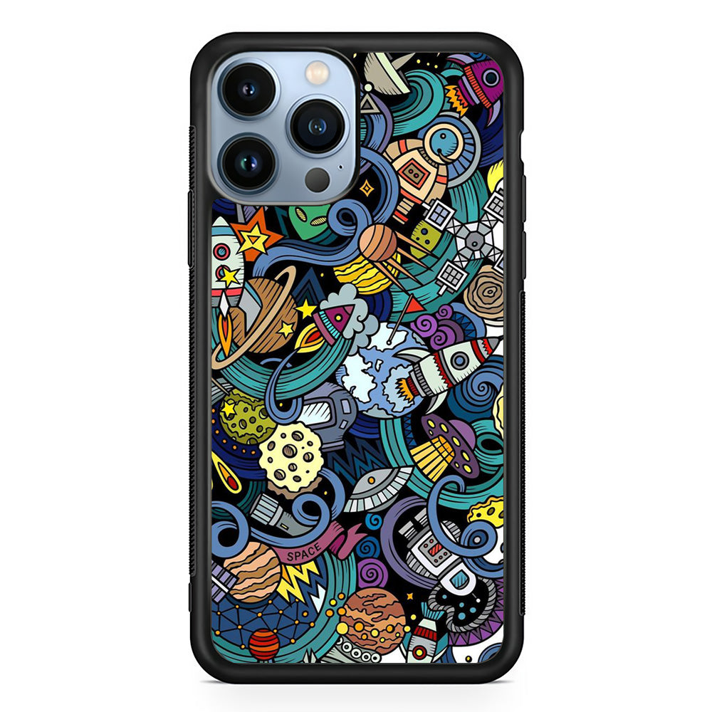 Doodle 002 iPhone 15 Pro Case-Phone Case-Rubber Black (2D Case)-Altracase