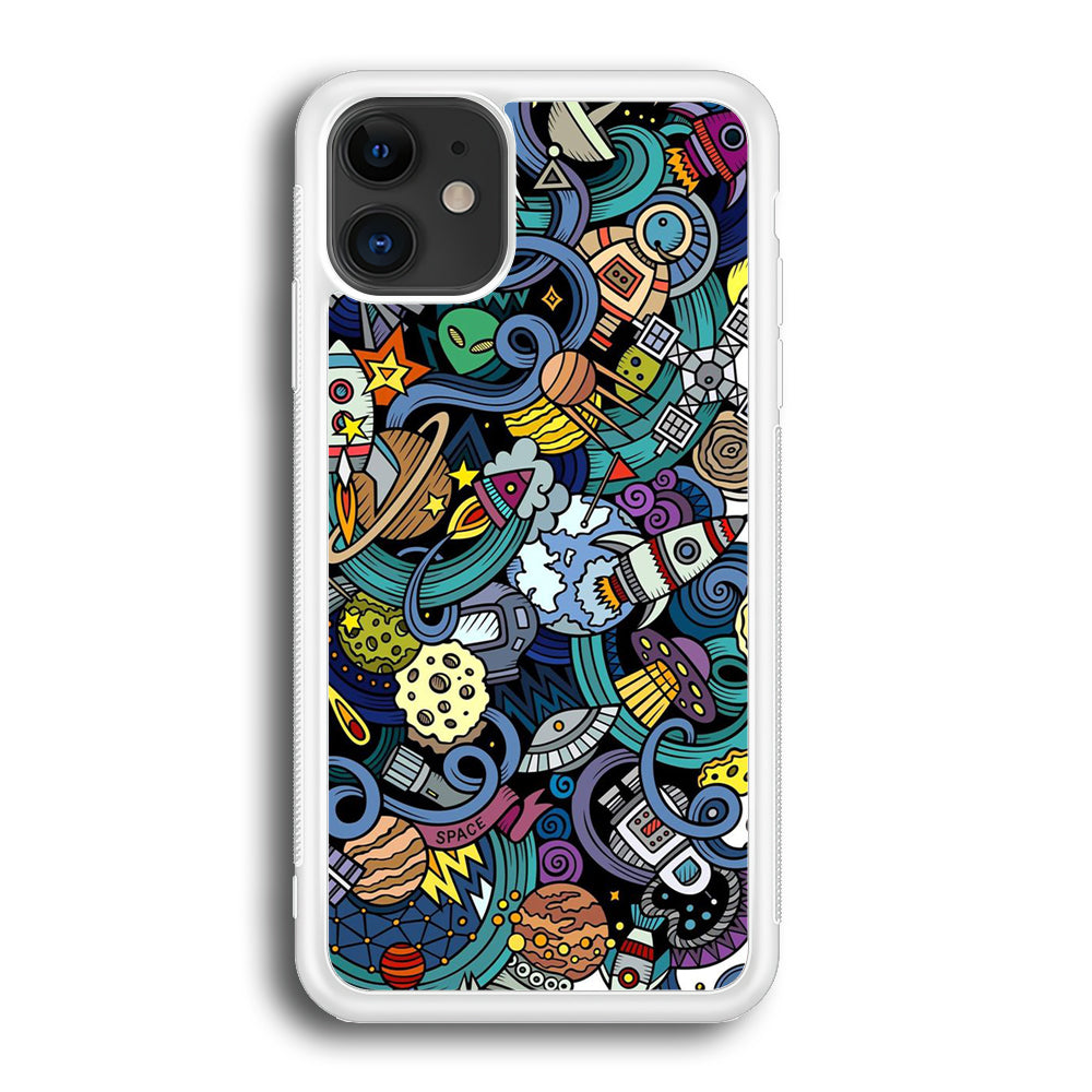 Doodle 002 iPhone 12 Case-Phone Case-Rubber White (2D Case)-Altracase