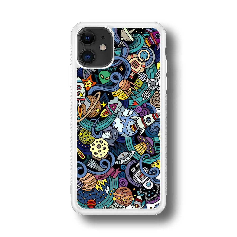 Doodle 002 iPhone 11 Case-Phone Case-Rubber White (2D Case)-Altracase