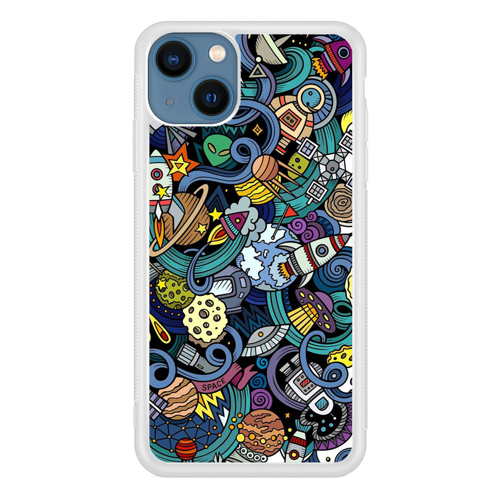 Doodle 002 iPhone 13 Mini Case-Phone Case-Rubber White (2D Case)-Altracase