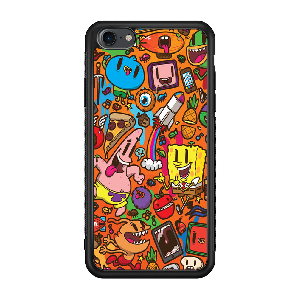 Doodle Art 005 iPhone 8 Case-Phone Case-Rubber Black (2D Case)-Altracase