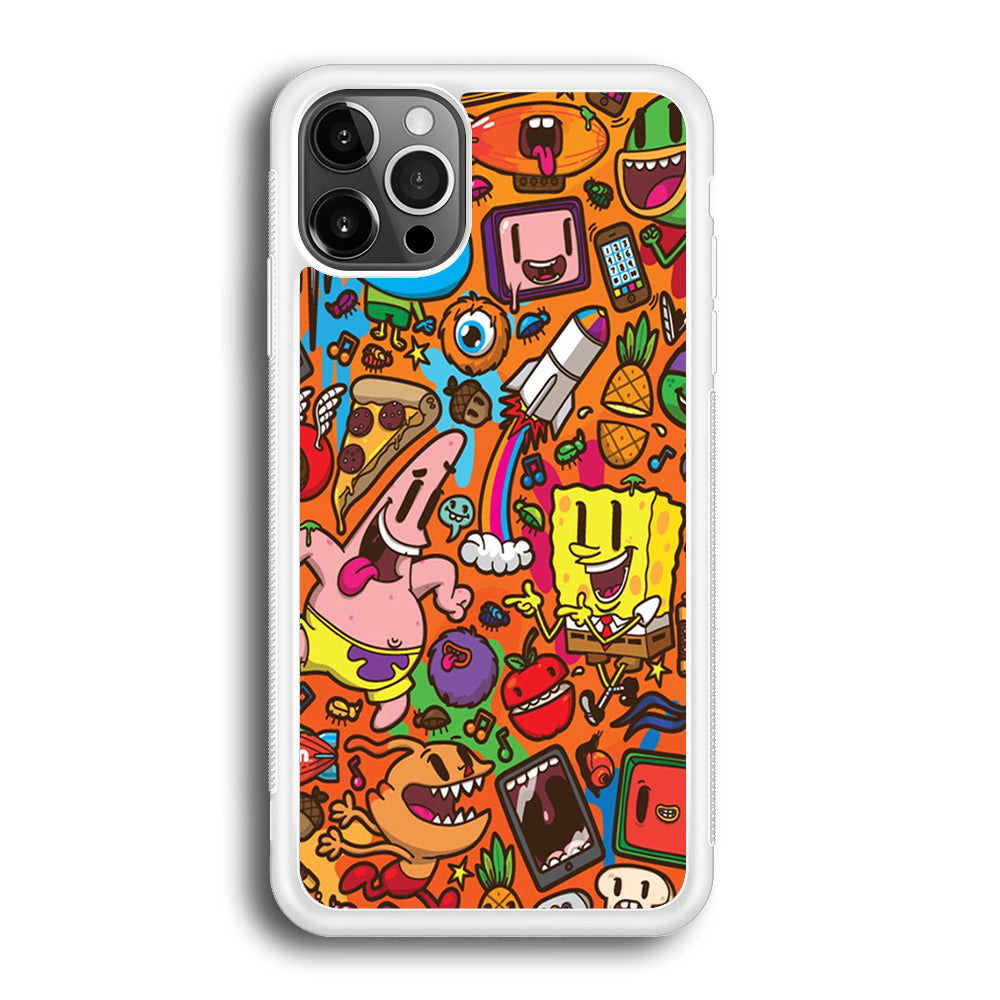 Doodle Art 005 iPhone 12 Pro Max Case-Phone Case-Rubber White (2D Case)-Altracase