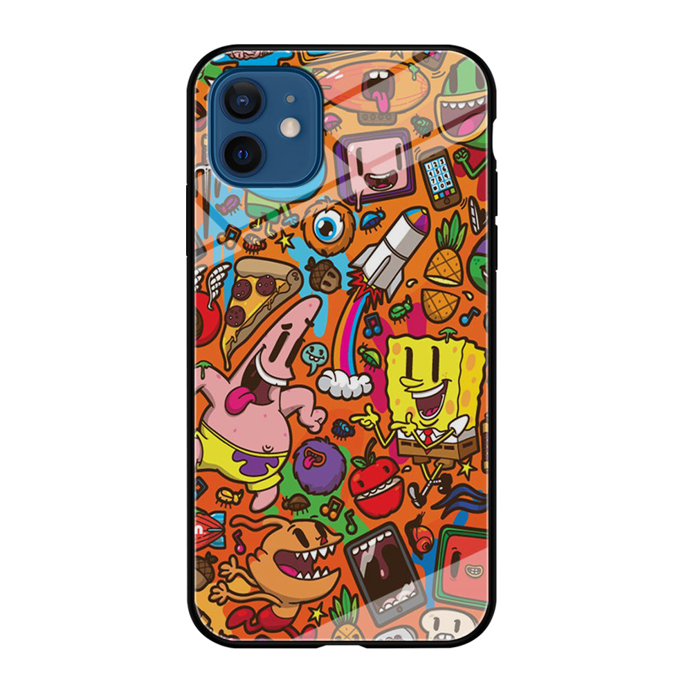 Doodle Art 005 iPhone 12 Case-Phone Case-Tempered Glass Case-Altracase