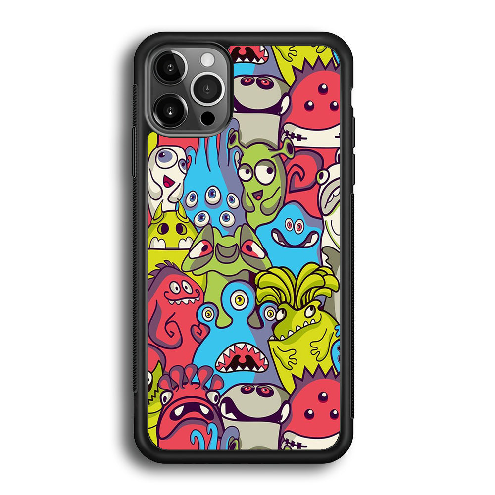 Doodle Art 006 iPhone 12 Pro Max Case-Phone Case-Rubber Black (2D Case)-Altracase
