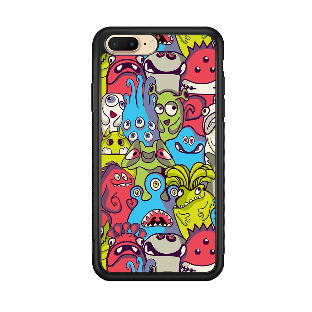 Doodle Art 006 iPhone 8 Plus Case-Phone Case-Rubber Black (2D Case)-Altracase