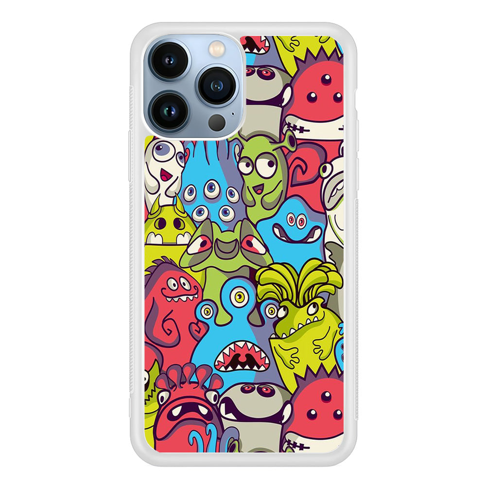 Doodle Art 006 iPhone 15 Pro Max Case-Phone Case-Rubber White (2D Case)-Altracase