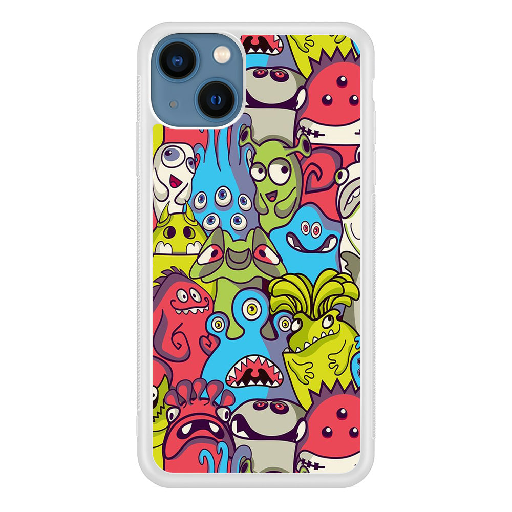 Doodle Art 006 iPhone 13 Case-Phone Case-Rubber White (2D Case)-Altracase