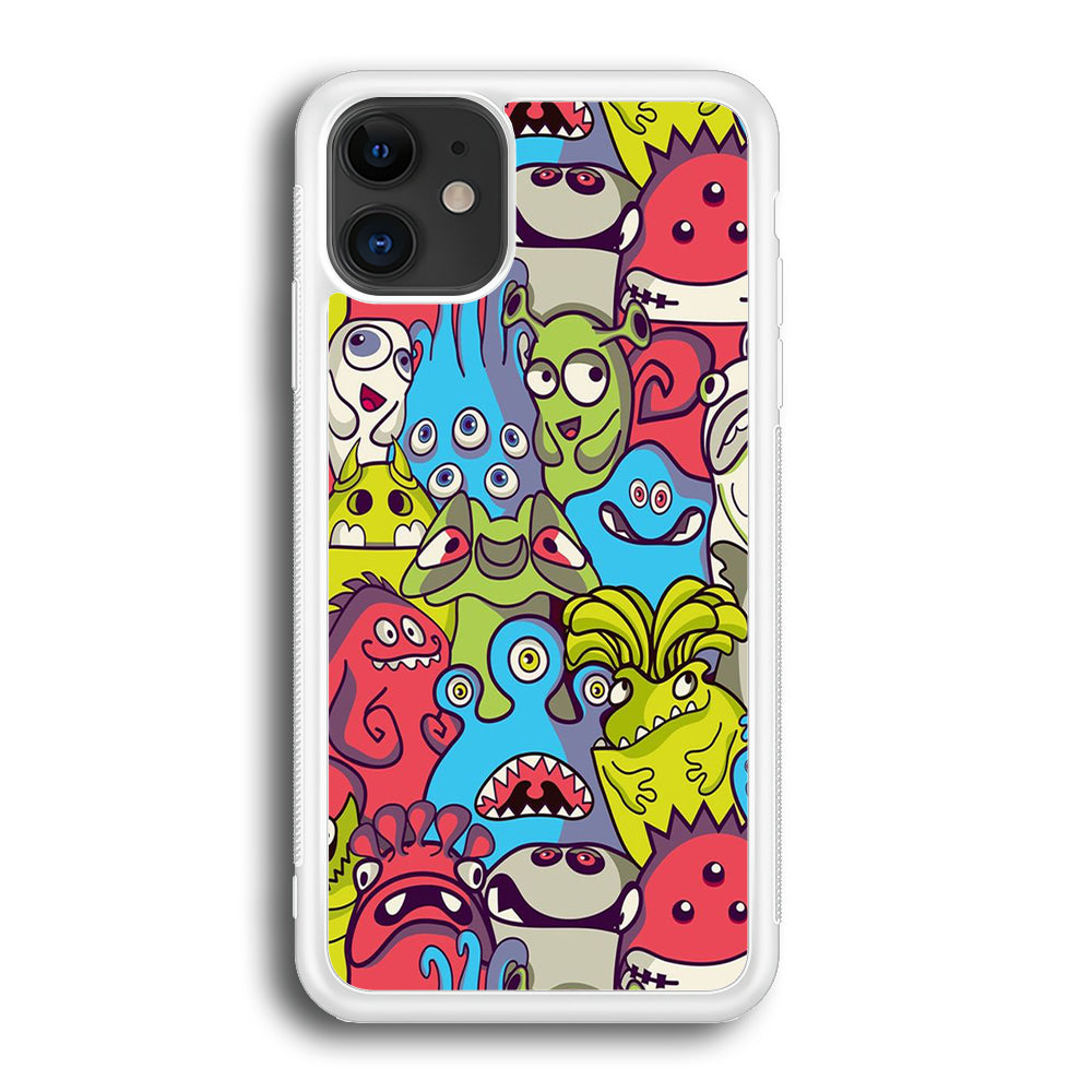 Doodle Art 006 iPhone 12 Case-Phone Case-Rubber White (2D Case)-Altracase