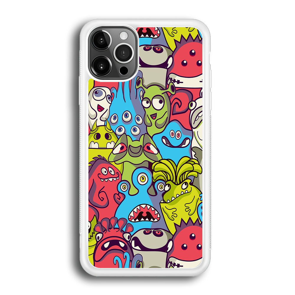 Doodle Art 006 iPhone 12 Pro Max Case-Phone Case-Rubber White (2D Case)-Altracase