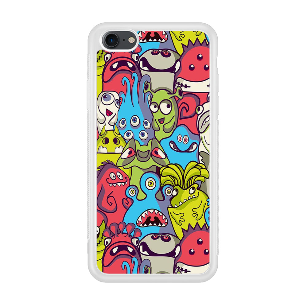 Doodle Art 006 iPhone 7 Case-Phone Case-Rubber White (2D Case)-Altracase