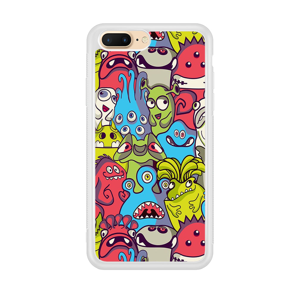 Doodle Art 006 iPhone 8 Plus Case-Phone Case-Rubber White (2D Case)-Altracase