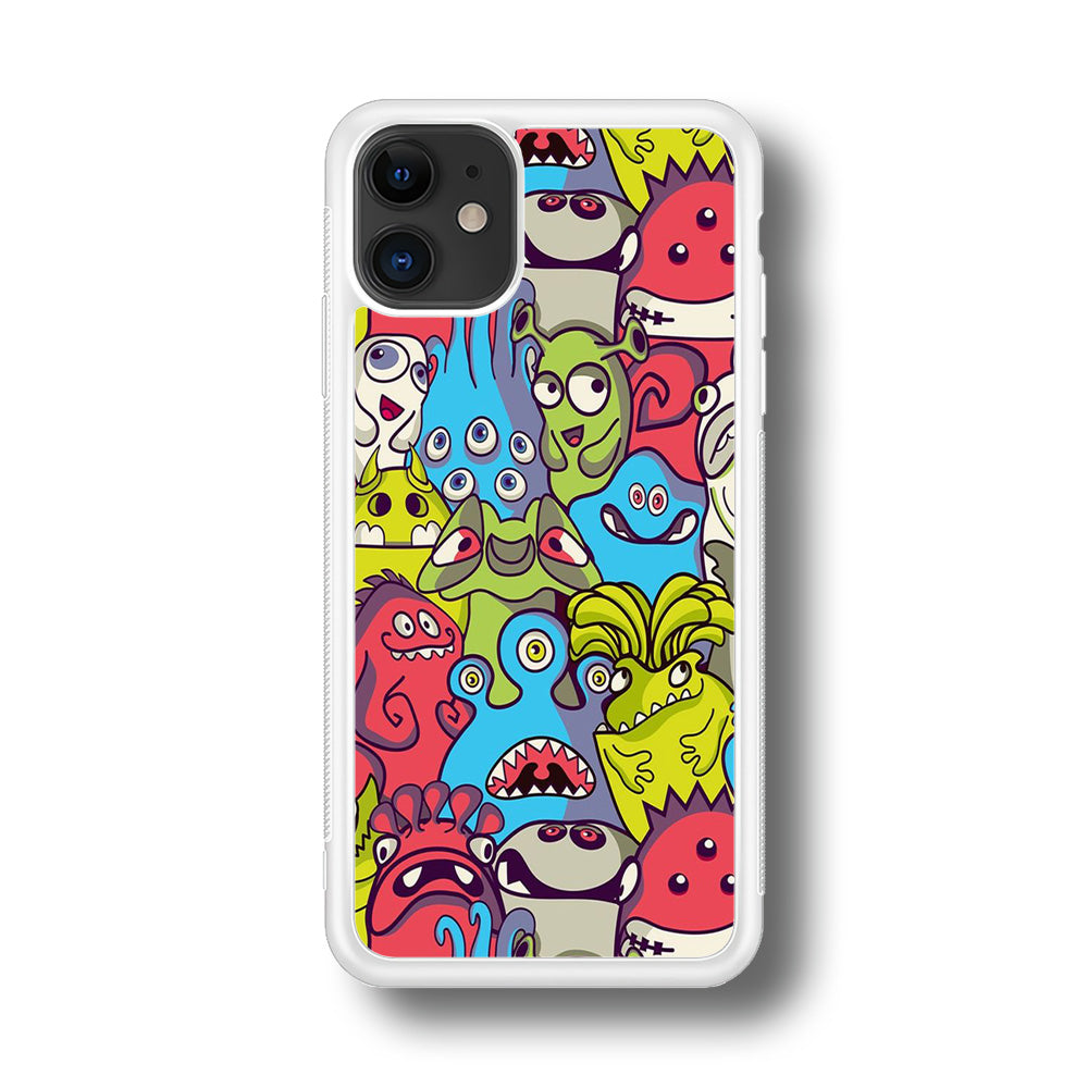 Doodle Art 006 iPhone 11 Case-Phone Case-Rubber White (2D Case)-Altracase