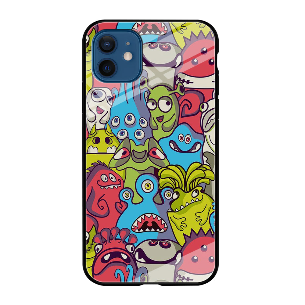 Doodle Art 006 iPhone 12 Case-Phone Case-Tempered Glass Case-Altracase