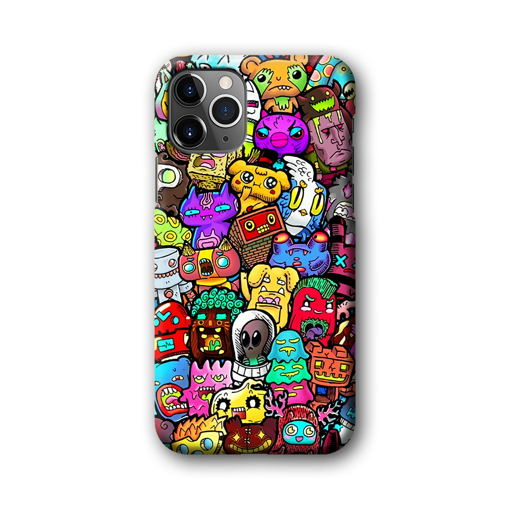 Doodle Cute Character iPhone 11 Pro Case-Phone Case-3D Case-Altracase