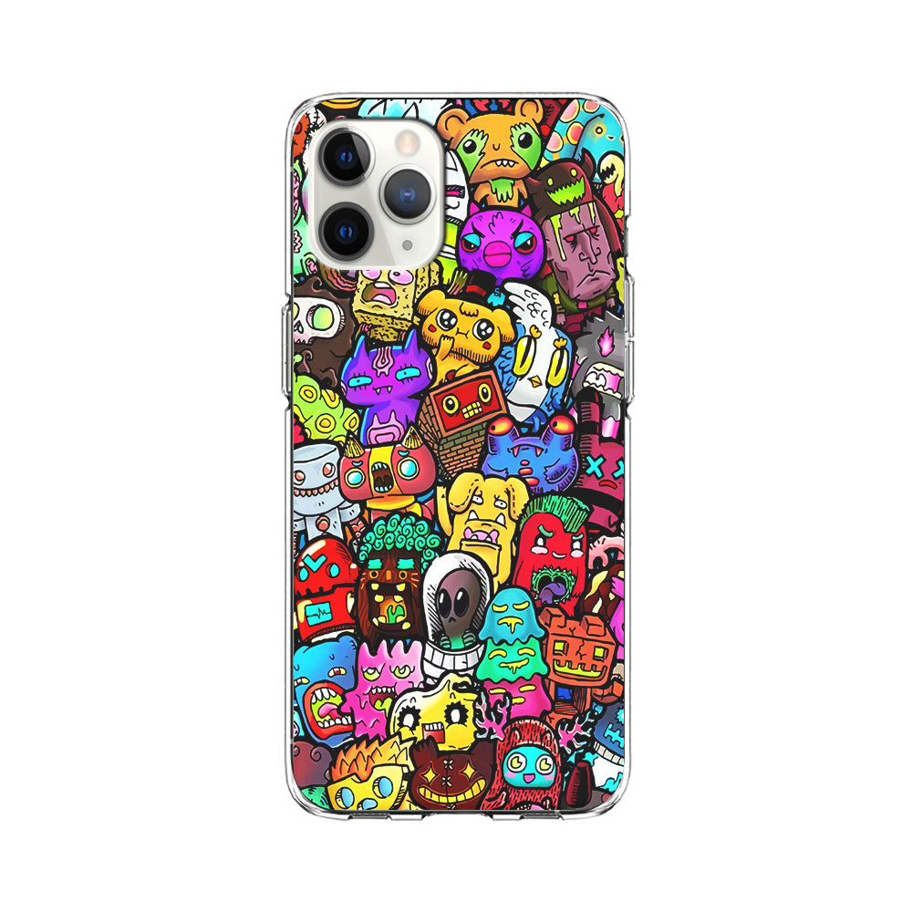Doodle Cute Character iPhone 11 Pro Case-Phone Case-Clear Soft Case-Altracase