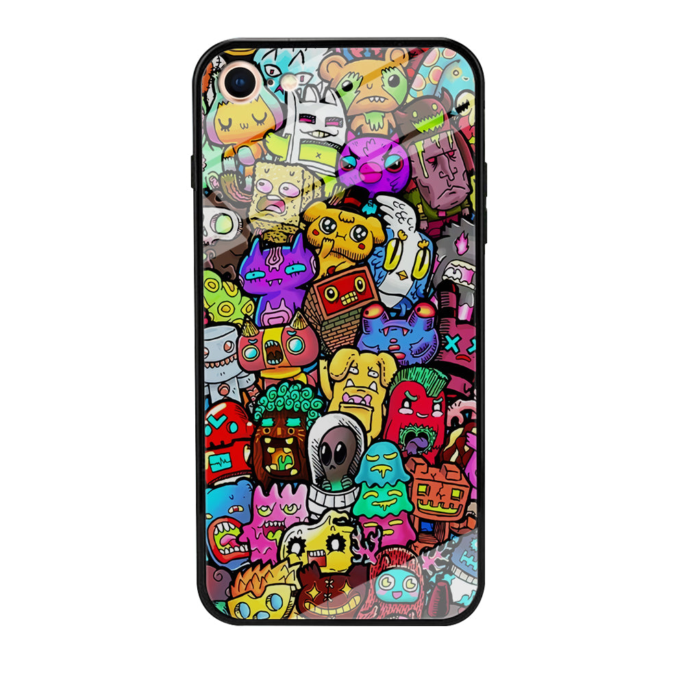 Doodle Cute Character iPhone 7 Case-Phone Case-Tempered Glass Case-Altracase