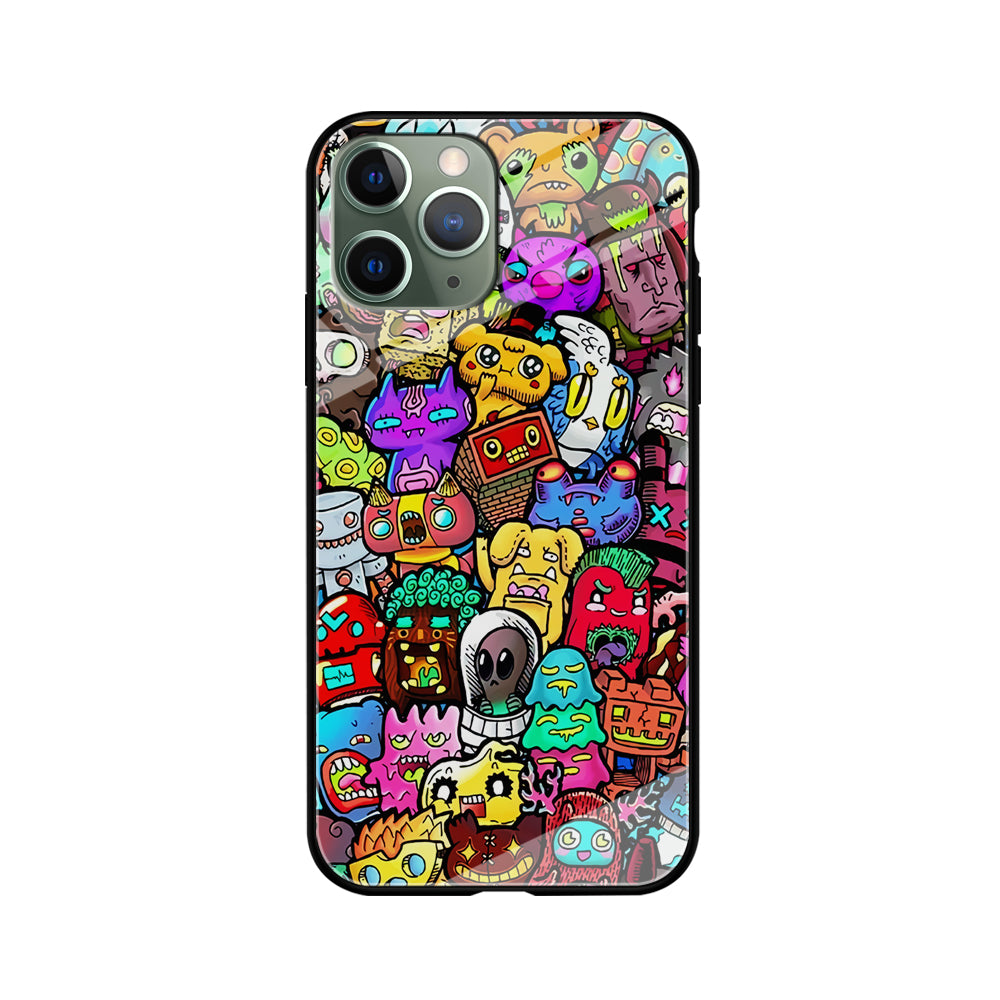 Doodle Cute Character iPhone 11 Pro Case-Phone Case-Tempered Glass Case-Altracase