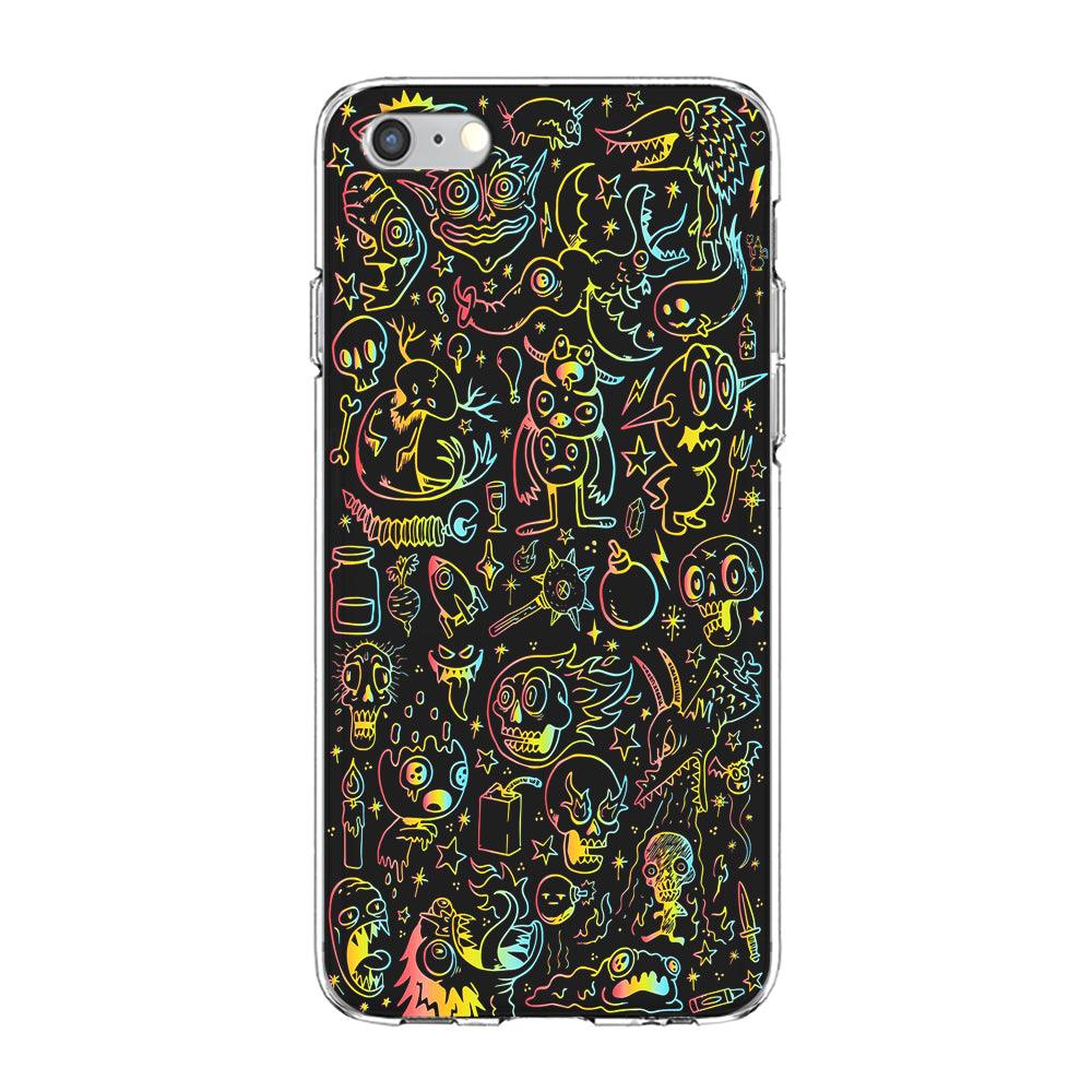 Doodle Monsters Black iPhone 6 | 6s Case-Phone Case-Clear Soft Case-Altracase