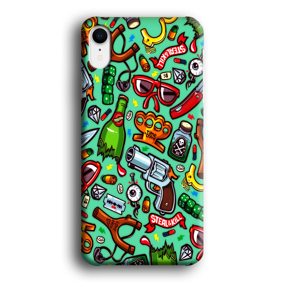 Doodle Sticker Bomb iPhone XR Case-Phone Case-3D Case-Altracase