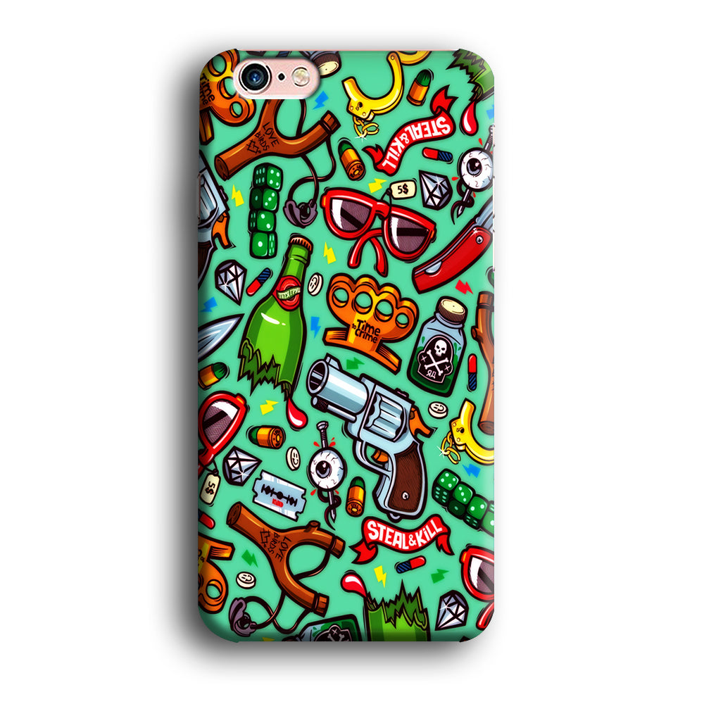 Doodle Sticker Bomb iPhone 6 Plus | 6s Plus Case-Phone Case-3D Case-Altracase