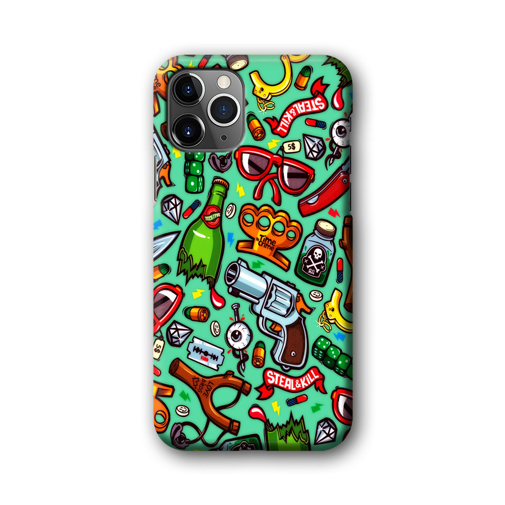 Doodle Sticker Bomb iPhone 11 Pro Case-Phone Case-3D Case-Altracase