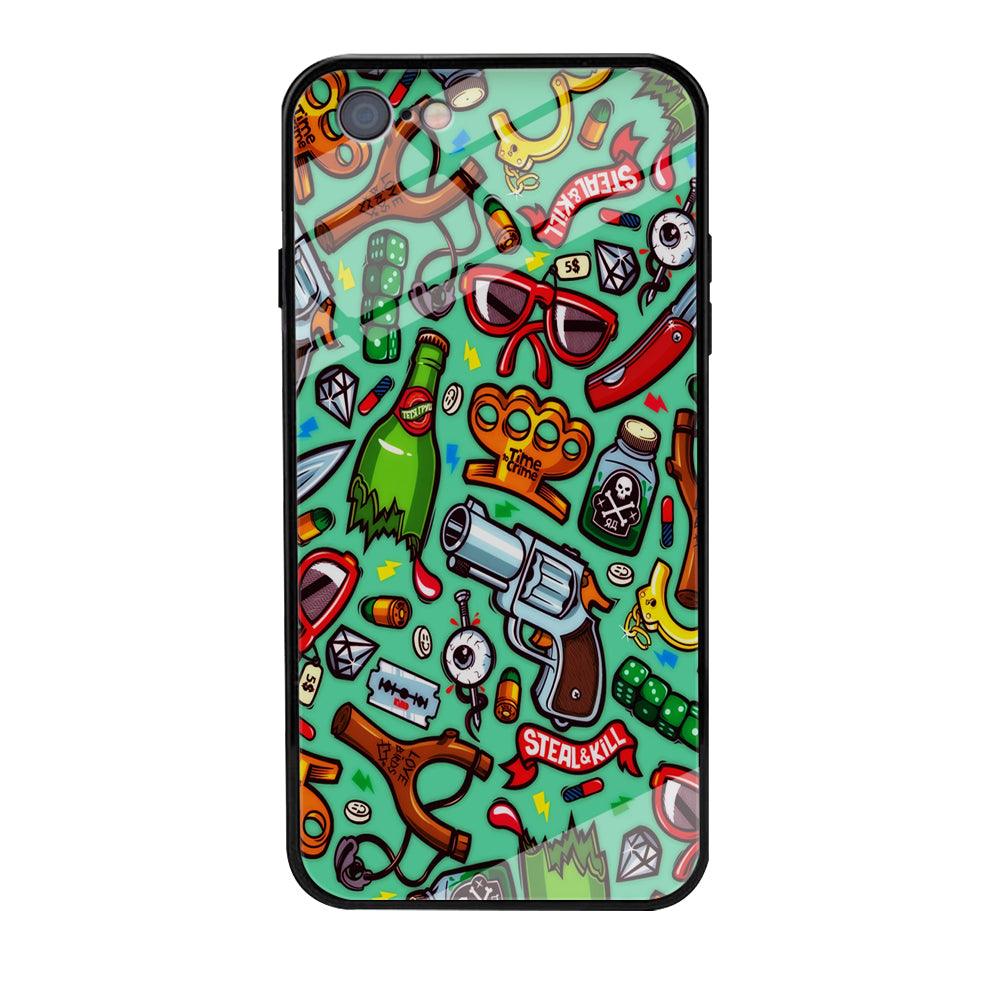 Doodle Sticker Bomb iPhone 6 | 6s Case-Phone Case-Tempered Glass Case-Altracase