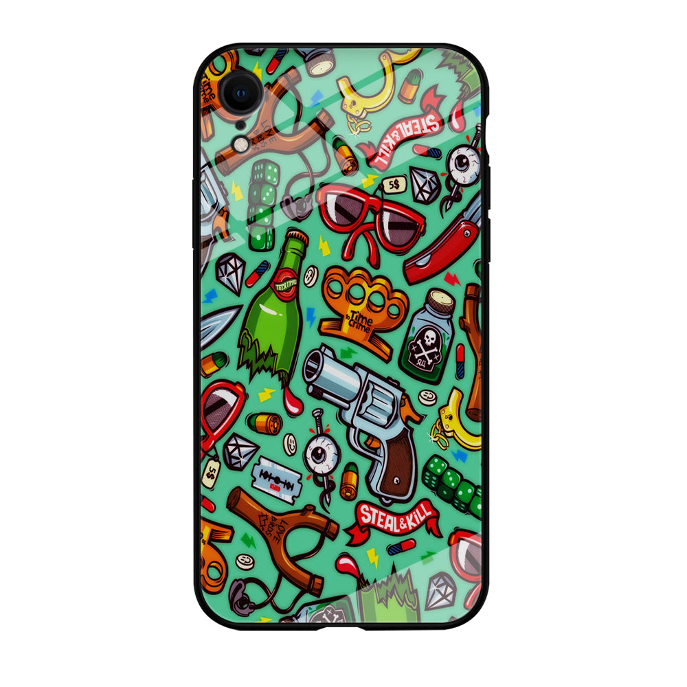Doodle Sticker Bomb iPhone XR Case-Phone Case-Tempered Glass Case-Altracase
